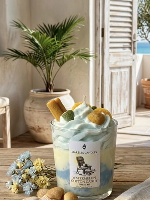 Κερί σόγιας 350 ml με άρωμα watermelon cotton candy καινούργιο
