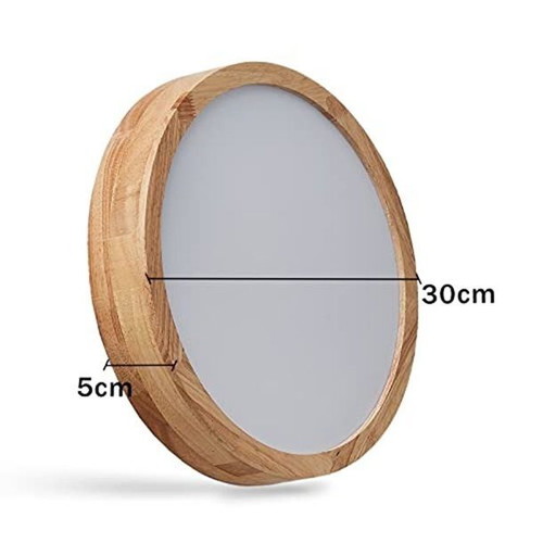 Baerolc LED ceiling light 20 W, 3000 K, wooden frame, like new
