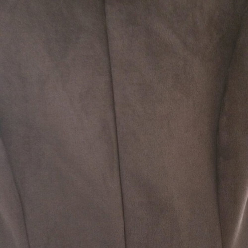 Sleeveless Alcantara Dress with Brooch new brown