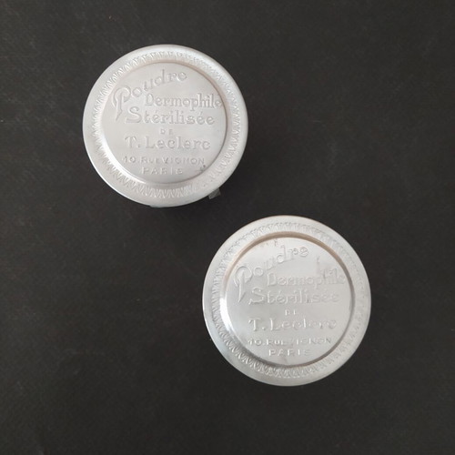 T.Leclerc vintage powder boxes set of 2 sealed from 1930s