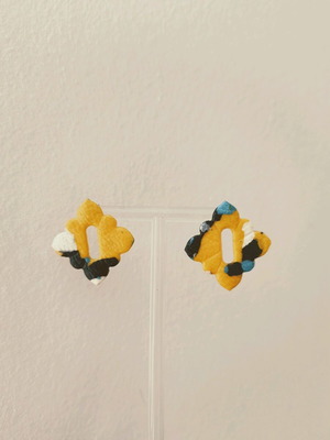 Handmade polymer clay earrings new with steel fastenings