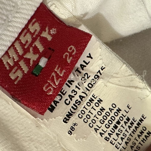 Miss Sixty Binky Low-Rise White Jeans Y2K like new, size S