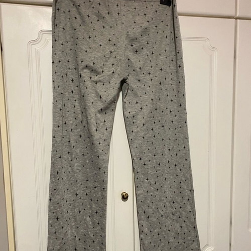 Gray pajama pants with black stars like new, size M-L