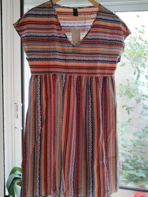 Boho dress new, S/M, multicolored