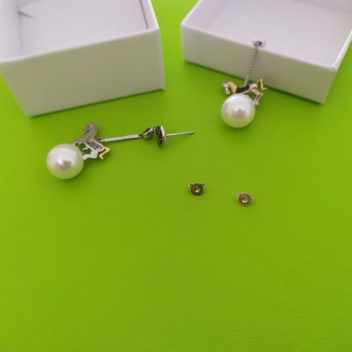 Carrousel earrings used with fake pearl