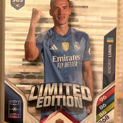 Andriy Lunin Limited Edition Adrenalyn 2026 FIFA 365 card new