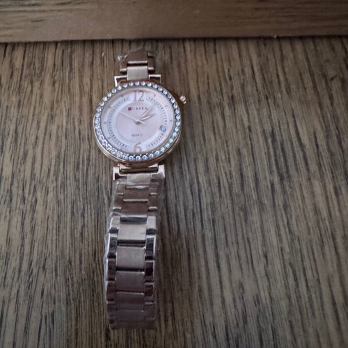 Curren women's watch new, rose gold stainless steel, quartz