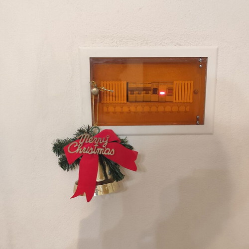Christmas bell used, 11 cm height, 10 cm diameter