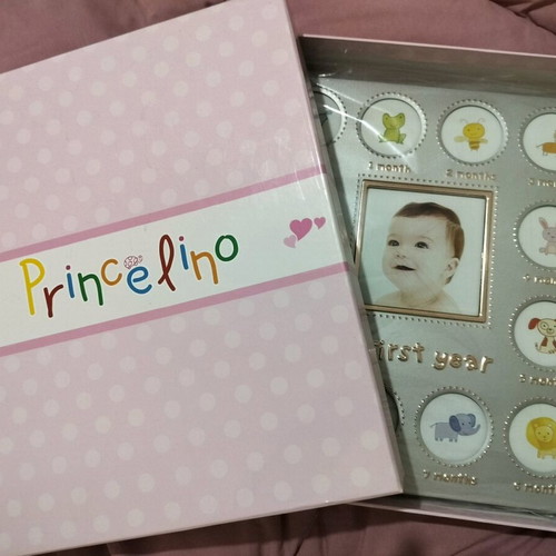 Silver frame "My first step" new for baby's first year