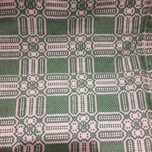 Woven loom blanket green all-wool new