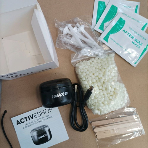 Mini wax heater new kit with wax beads, wipes and spatulas