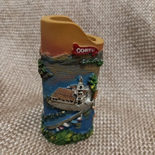 Ceramic lighter case used from Corfu