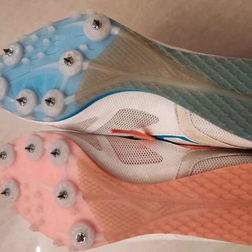 Adidas track spikes like new, white-blue & white-orange, size 39