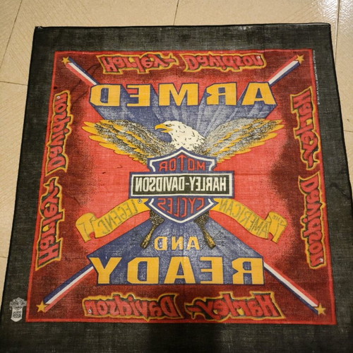 Harley Davidson vintage bandana Armed and Ready official product made in USA