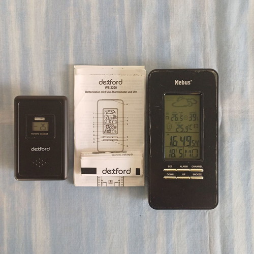 Dexford WS2200 Clock Weather Station used with outdoor sensor