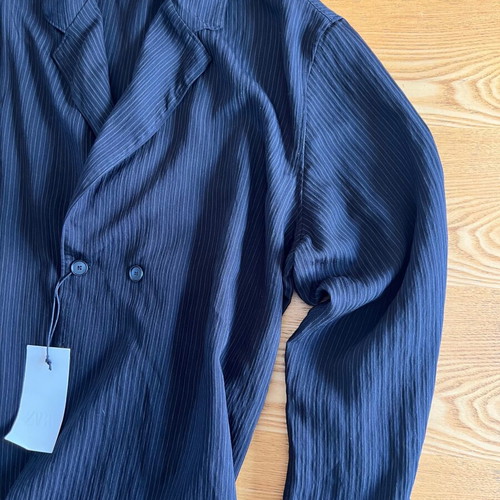 Zara black striped men's shirt jacket XL