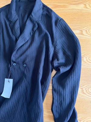 Zara black striped men's shirt jacket XL