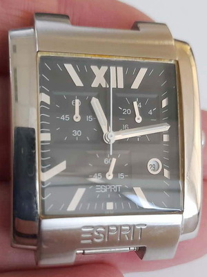 Ρολόι ανδρικό Esprit 805 Chronograph μεταχειρισμένο, ανοξείδωτο ατσάλι, μαύρο καντράν
