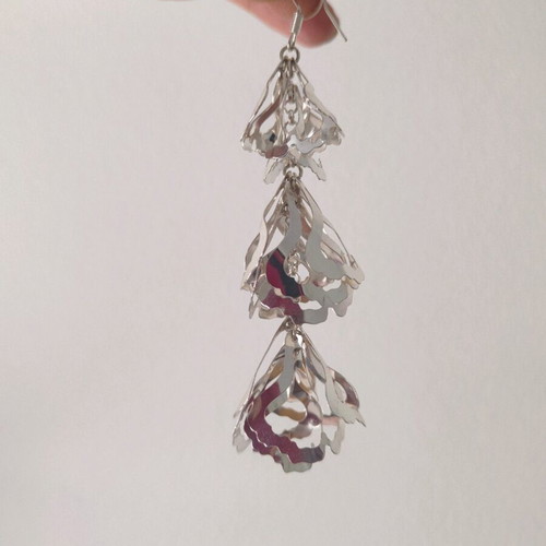 Silver dangling earrings new, unused