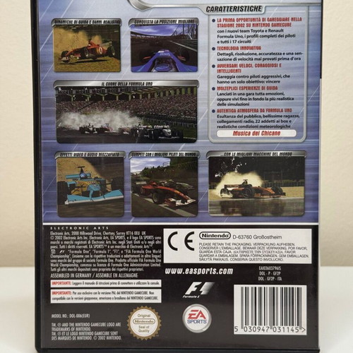 F1 2002 Nintendo GameCube game used, Italian version