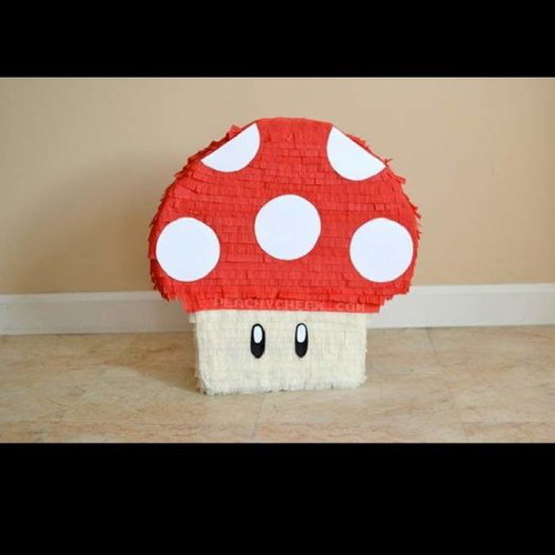 Mushroom pinata new, 32-40 cm height with ribbons