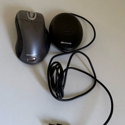 Microsoft Wireless IntelliMouse Explorer 2.0 with receiver and unused HP wired mouse