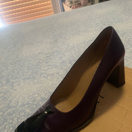 Rollini leather shoes in dark purple shade, like new