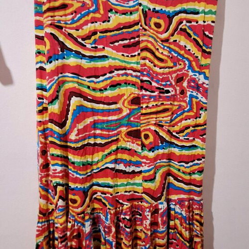 Colorful elastic dress new, size L