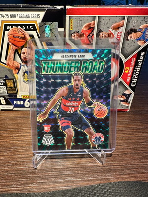 Card 2024-25 Panini Mosaic Alexandre Sarr Rookie Card Green Prizm Thunder Road New