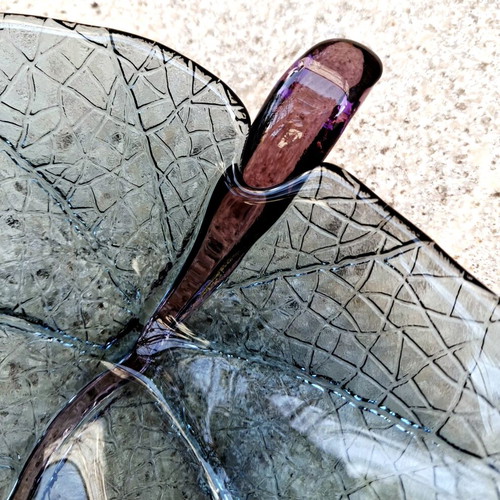 Μπολ Murano Art Glass σε σχήμα φύλλου λάχανου καινούργιο