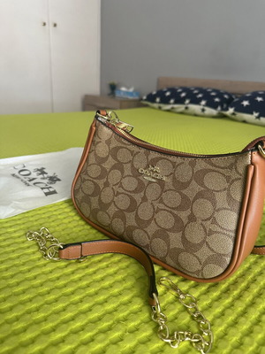 Teri Mini Crossbody Bag in Signature Canvas new, brown, Coach