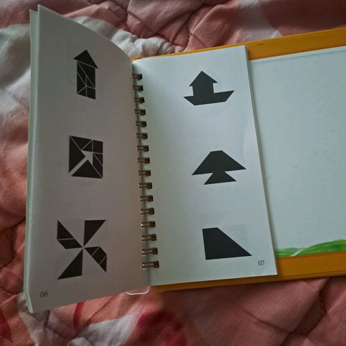 Tangram travel size used, magnetic with instructions