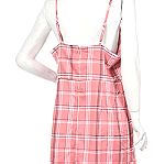  Forever 21 ροζ καρό μίνι φόρεμα size XXL