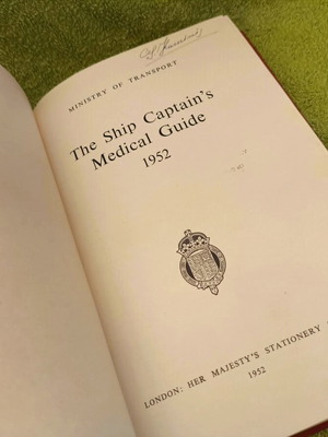 The Ship Captain's Medical Guide 1952 used, hardcover book