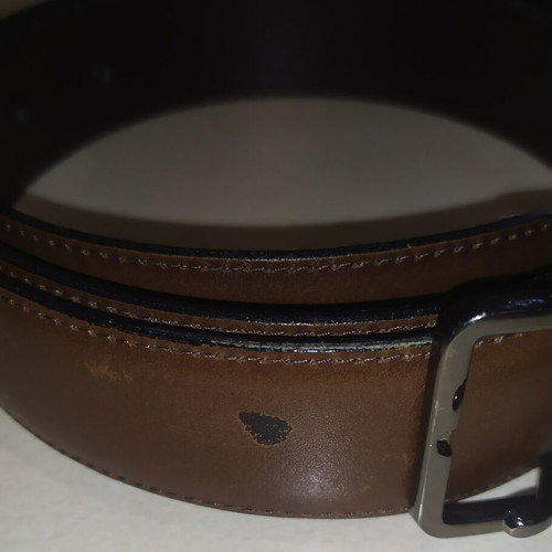 Brown leather belt