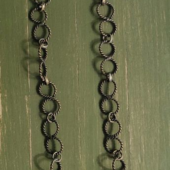 Folk art necklace used, silver with turquoise stones