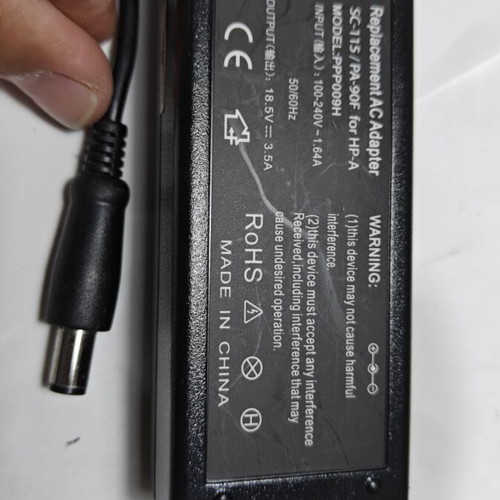 Laptop charger HP Compaq replacement AC adapter 18.5V 3.5A 65W like new
