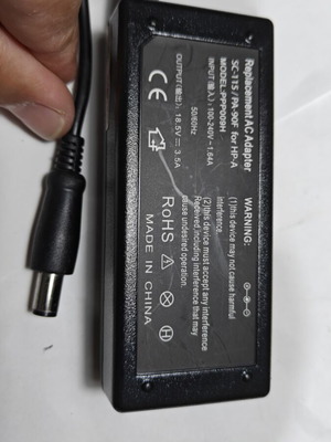 Laptop charger HP Compaq replacement AC adapter 18.5V 3.5A 65W like new