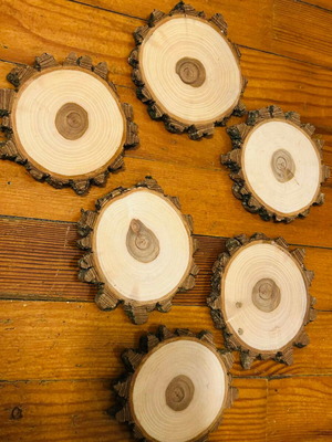 Wooden coasters solid new