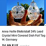  Σετ μπιζουτιερες/ κουτακια/ σετ μπαχαρικών Anna Hutte, vintage κρύσταλλο Γερμανίας