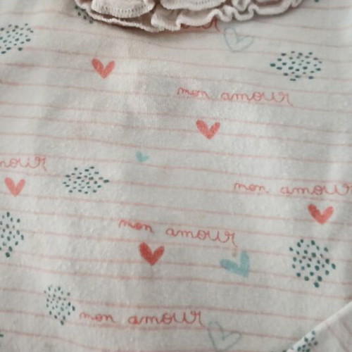 Baby bodysuits used, set of 3 for 9-12 months, cotton
