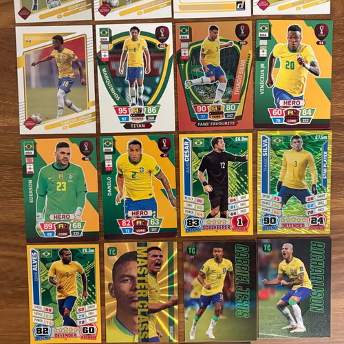 Brasil Panini cards like new, set of 18 pieces