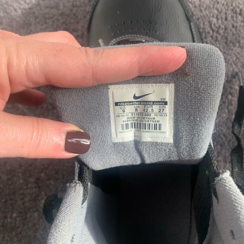 Nike athletic shoes like new, size EU 42.5, black-gray