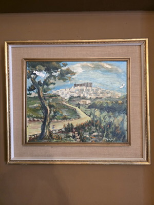 Oil painting by Greek artist Porfyra like new, 77x67cm
