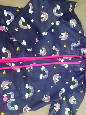 Waterproof girls' jacket used, size 116 cm, age 6