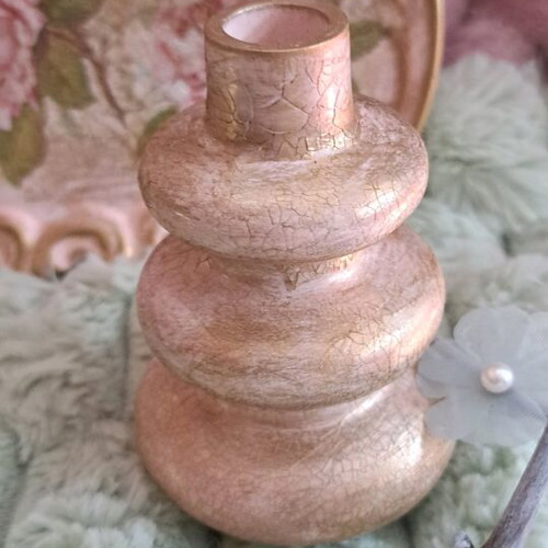 Custom-made gypsum ceramic set with vase, heart-shaped cup, and tray