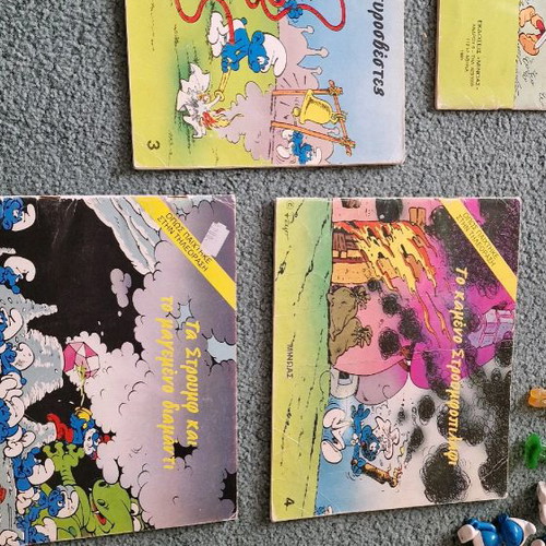 Smurfs books used, pack of 11, 1980s with Peyo figures