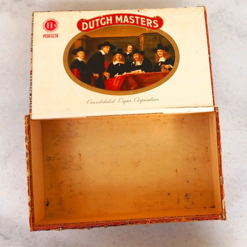 Dutch Masters cigar box used, Perfecto type, collectible