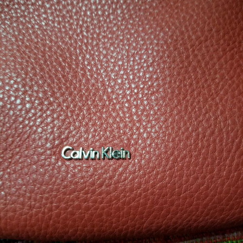 Calvin Klein small leather crossbody bag like new, red