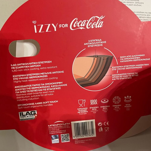 Izzy pot new 28 cm with glass lid Coca Cola